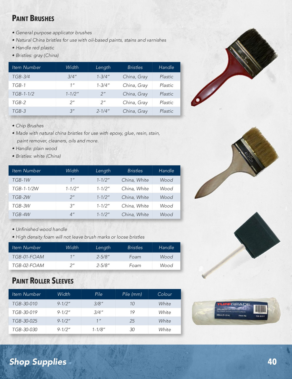 1-1/8" Pile Paint Roller TGB-30-030