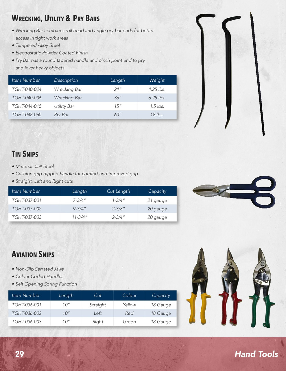 10" Straight Cut Yellow Snip  TGHT-036-001