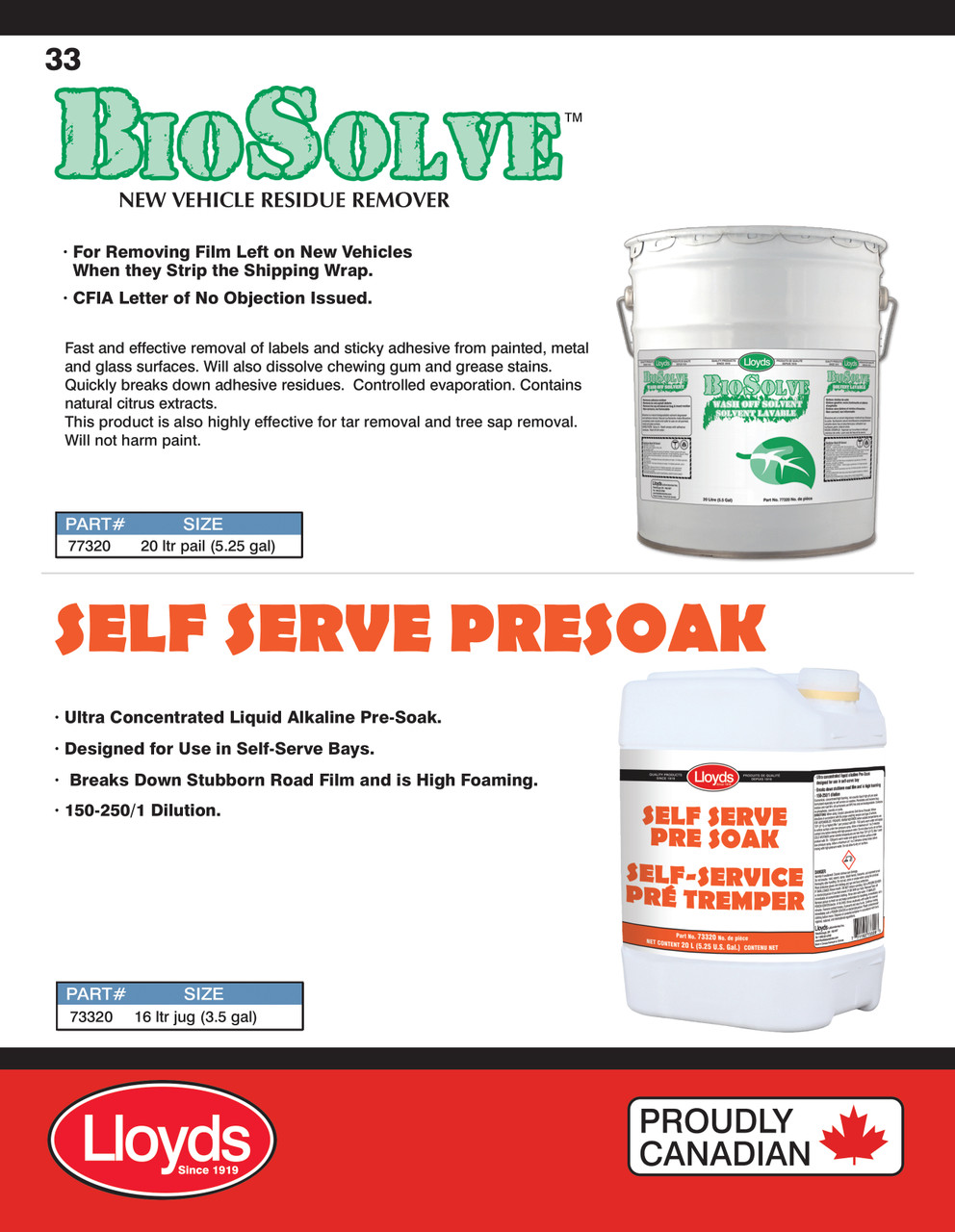 Commercial Car Wash Presoak 16L Jug  73320