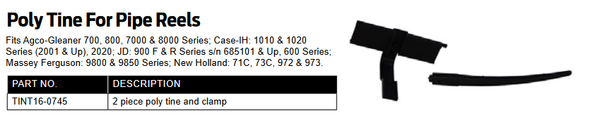 Plastic Pipe Reel Tine w/Clamp - 10 Pack  TINT16-0745
