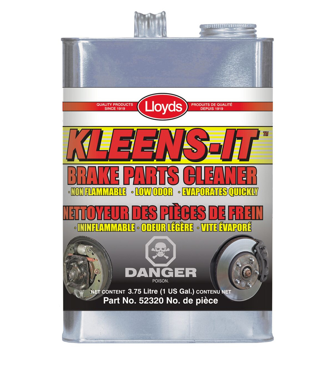 Kleens-It Non-Flammable Perchloroethylene Brake Cleaner  3.75L Can  52304