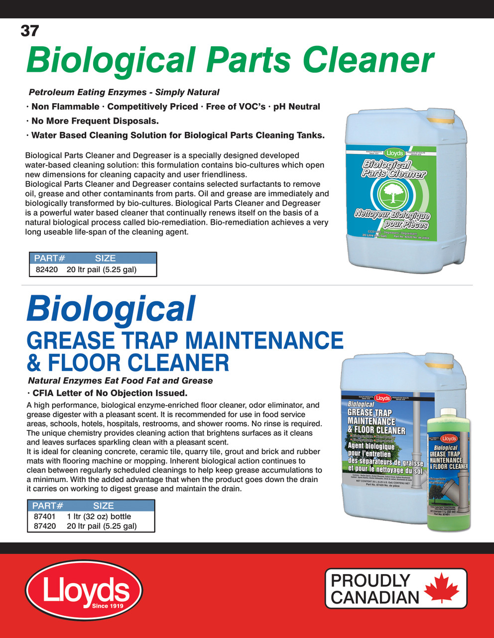 Biological Grease Trap Maintenance and Floor Cleaner 1L Bottle  87401
