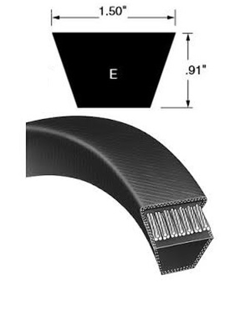 1-1/2" Heavy Duty V-Belt E420