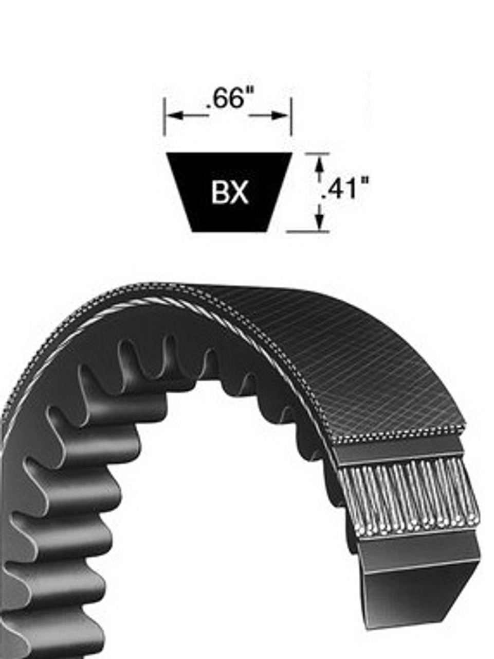 5/8" Cogged Heavy Duty V-Belt BX34