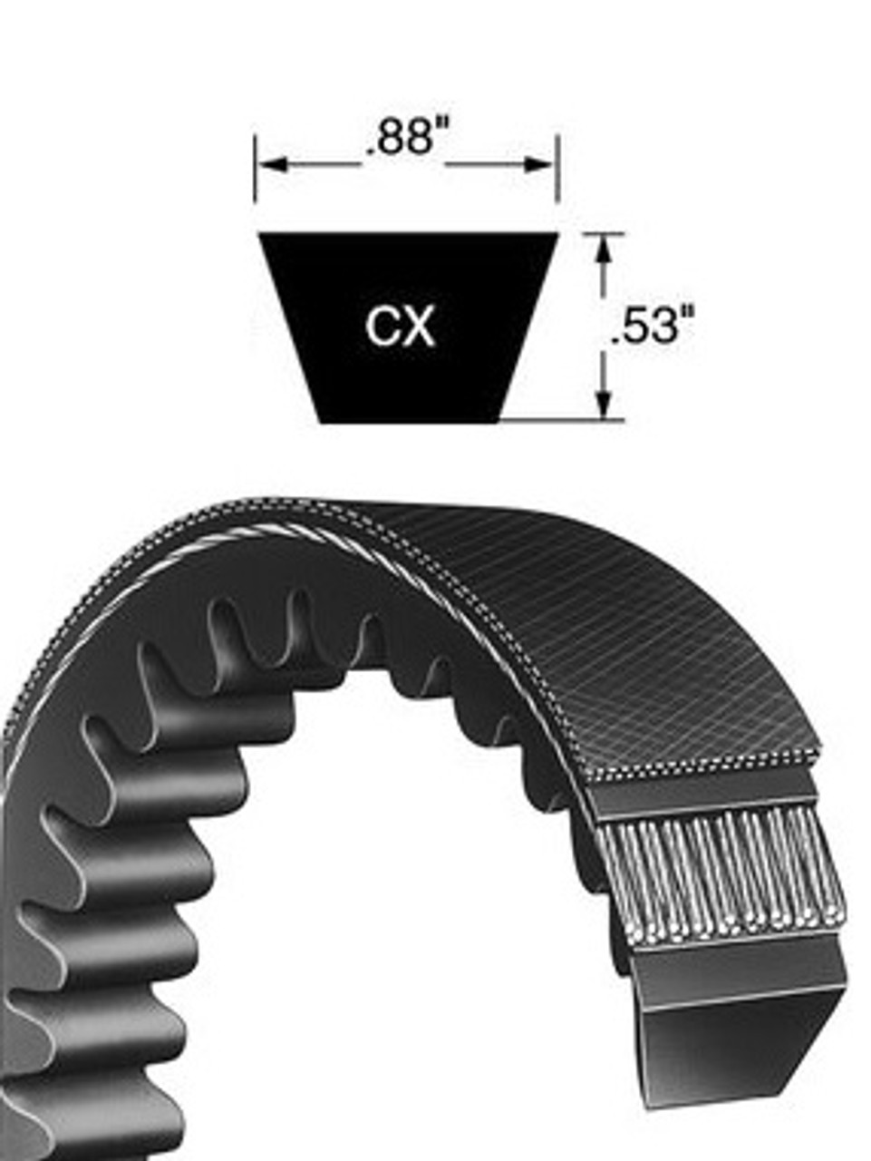 7/8" Cogged Heavy Duty V-Belt CX60