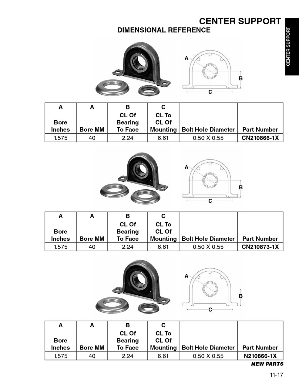 40mm Drive Line Center Support Bearing  N210866-1X