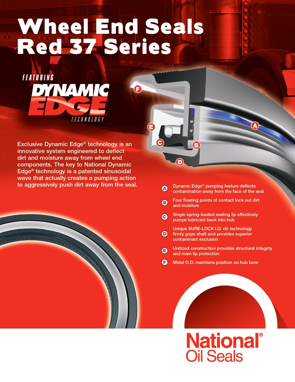 3.125" Inch Unitized Nitrile Oil Bath Seal  370046A