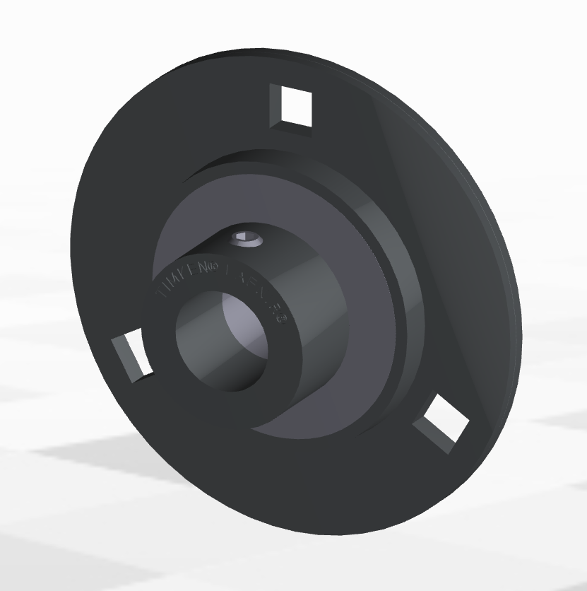 1" Stamp Steel Eccentric Locking Collar Flange Block Assembly   RR1