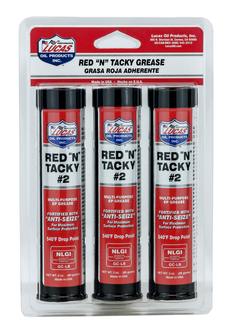 Red N Tacky Lithium Grease Cartridges 85g (3/pk) 10318 - Prairie Bearing  & Bolt