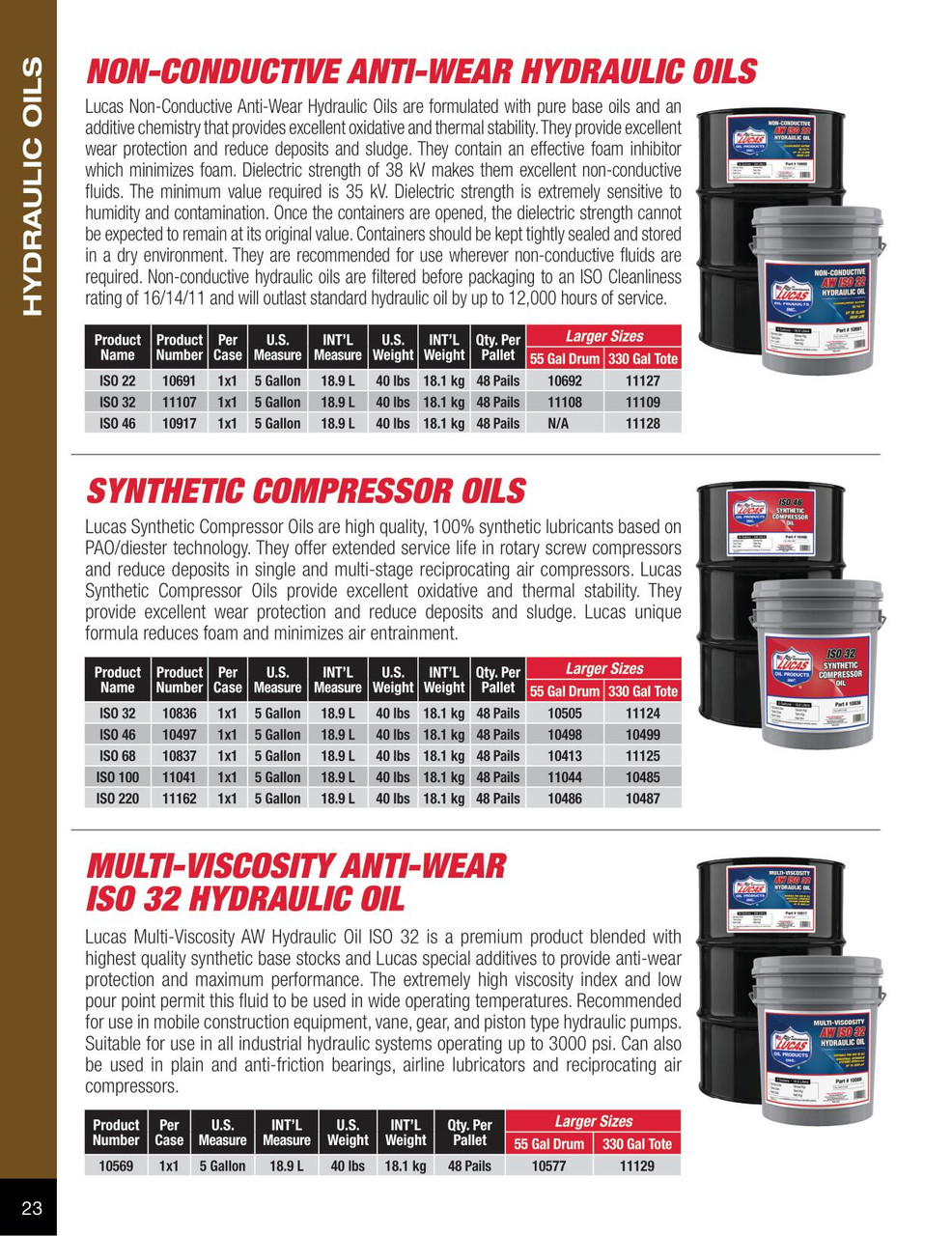 Synthetic Compressor Oil ISO 46 18.9L Pail  10497