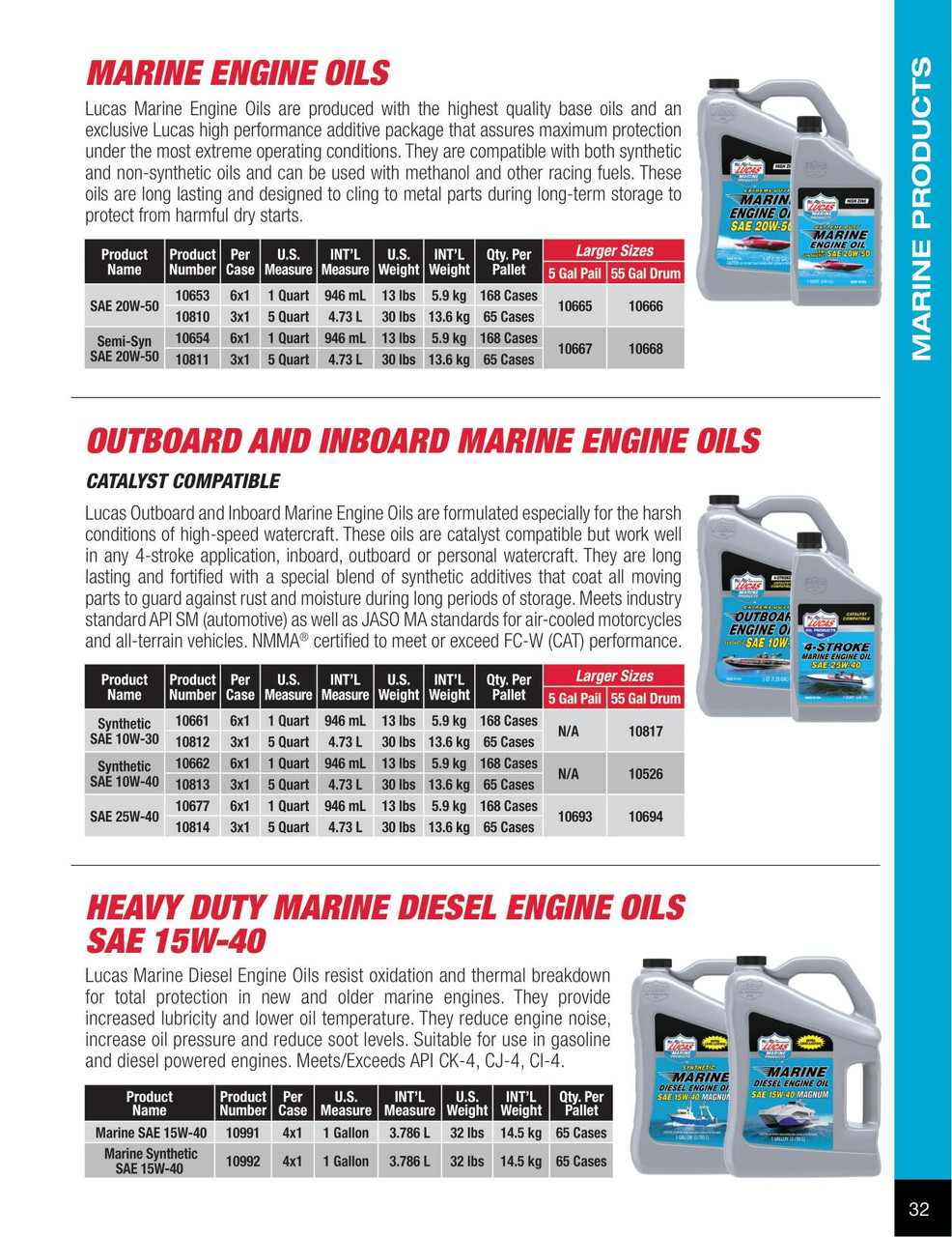 10W-30 Synthetic Outboard Motor Oil 946ml Bottle   20661