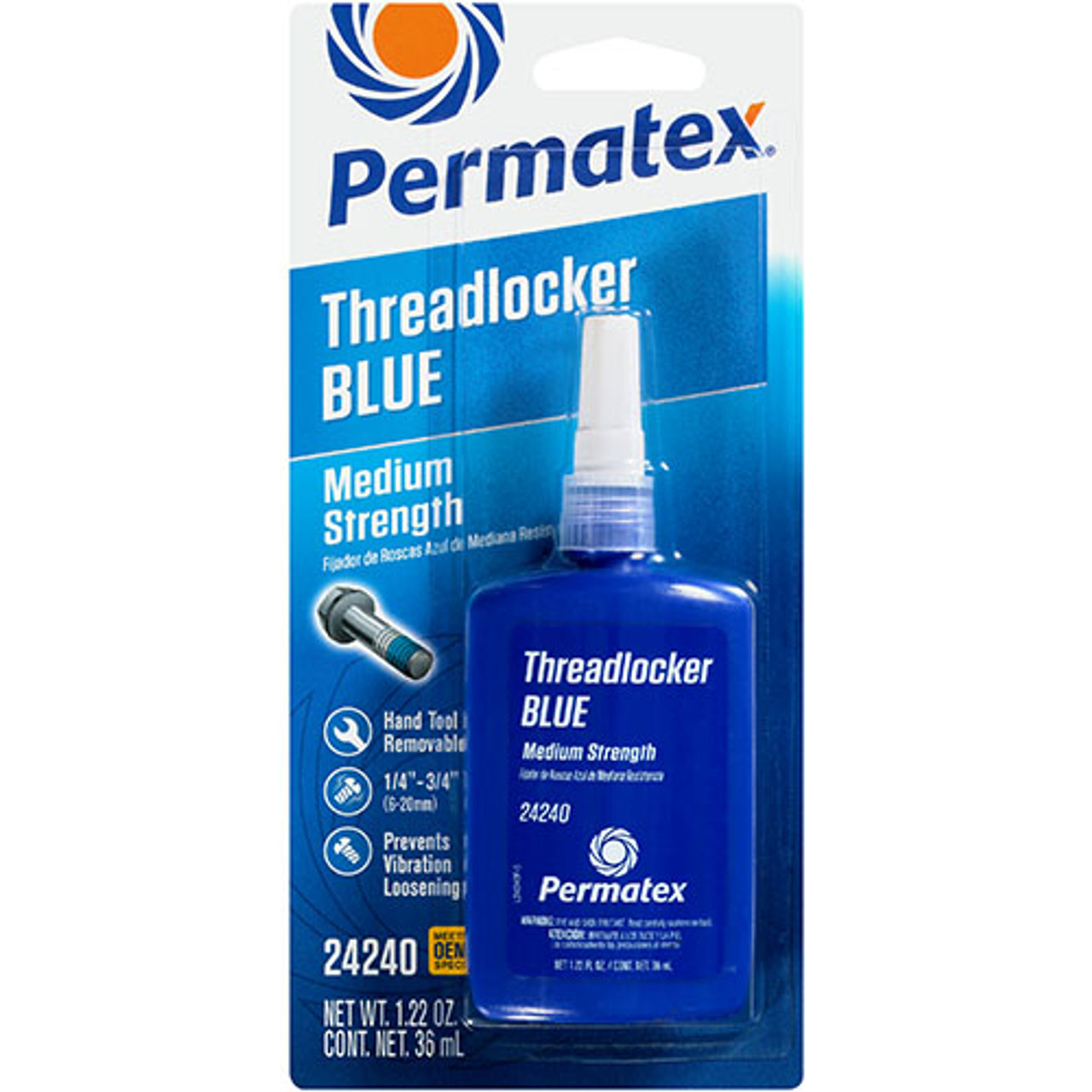 Blue Medium Strength Threadlocker 36ml Bottle   24240