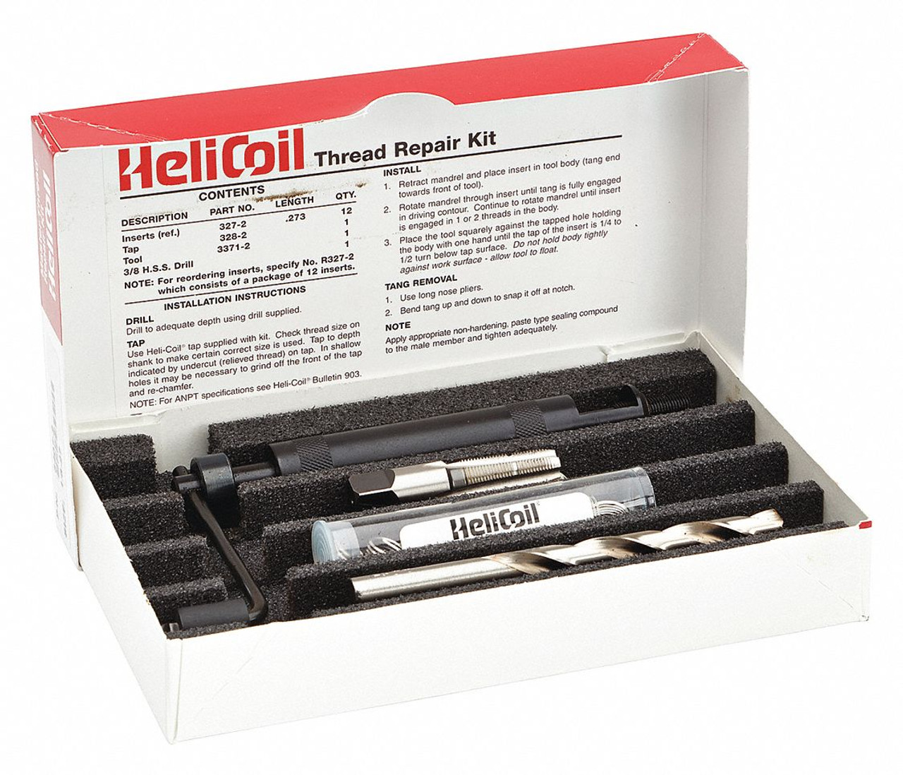 1/2"-14 NPT Helicoil Repair Kit  5407-8