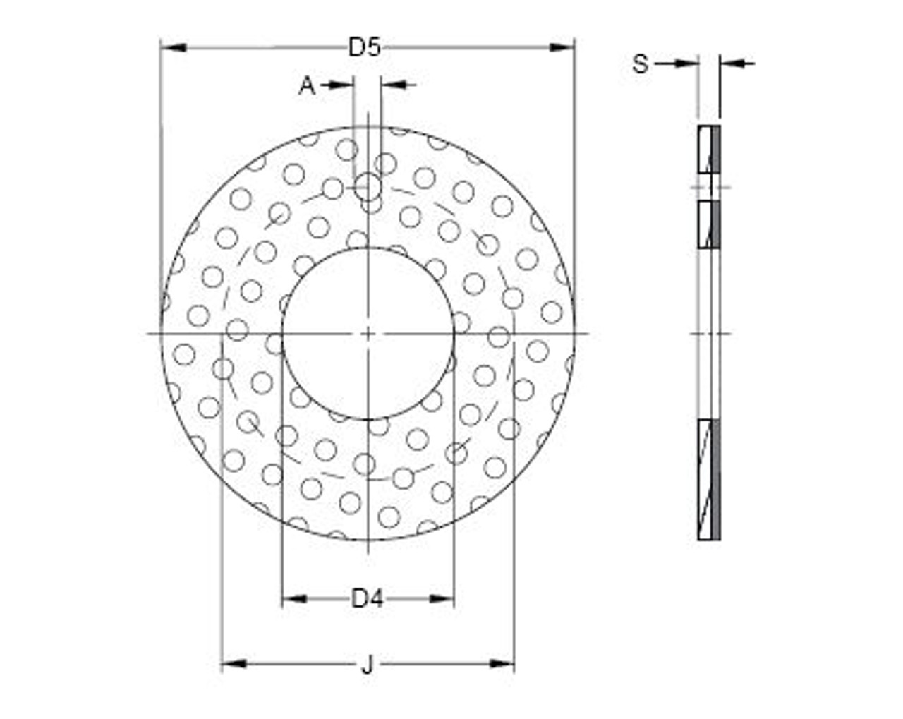 Metric THX Series Dryslide Co-Acetal Thrust Washer  TW-1224-THX-M