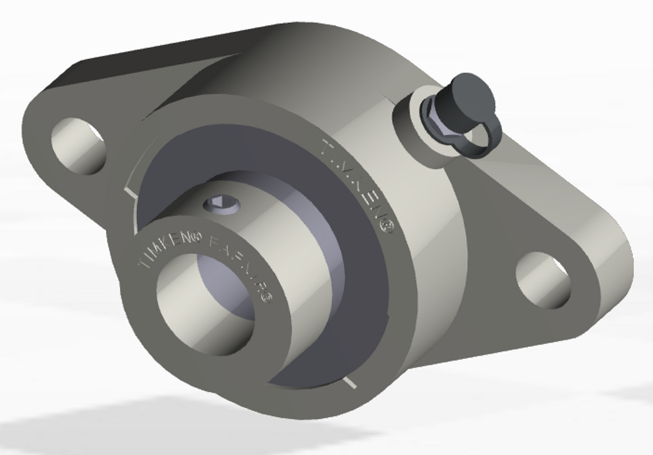 1-3/8" Survivor® Polymer Eccentric Locking Collar Rhombus Flange Block Assembly   RCJT1 3/8 PT