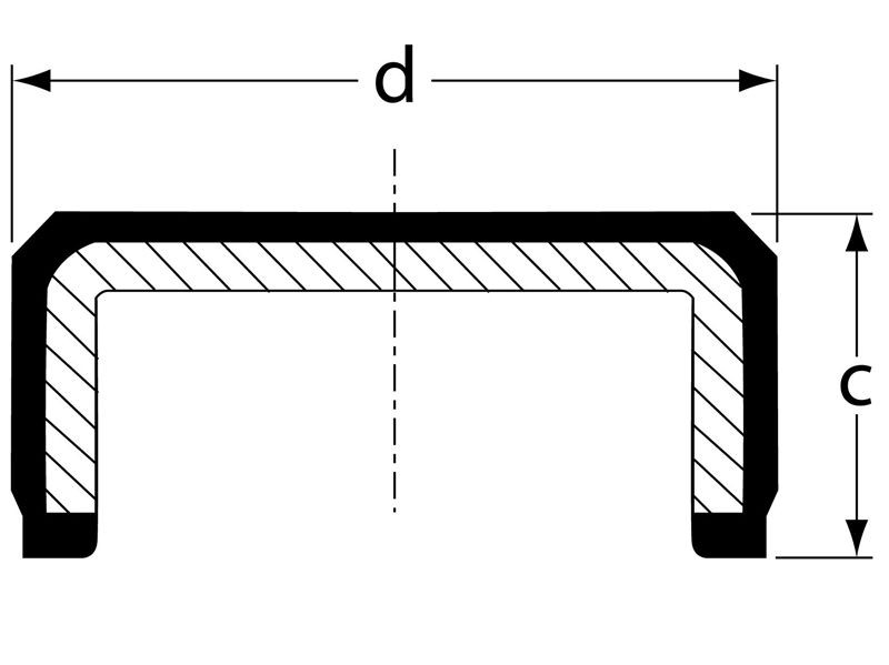 52mm Metric Rubberized Nitrile End Cover Plug  VK-52X10