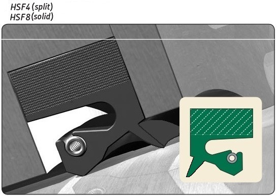 100mm (3.937") Metric Fabric Reinforced Rubber Split Double Lip Viton Oil Seal  100X125X10 HSF4 V