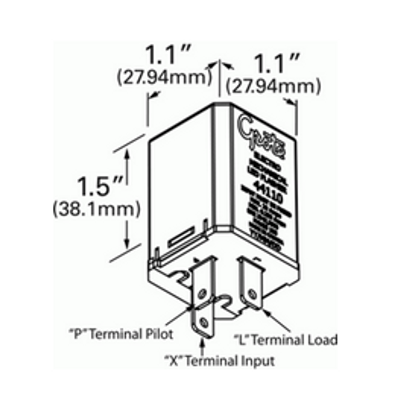 3 Pin LED Flasher - Black  44110
