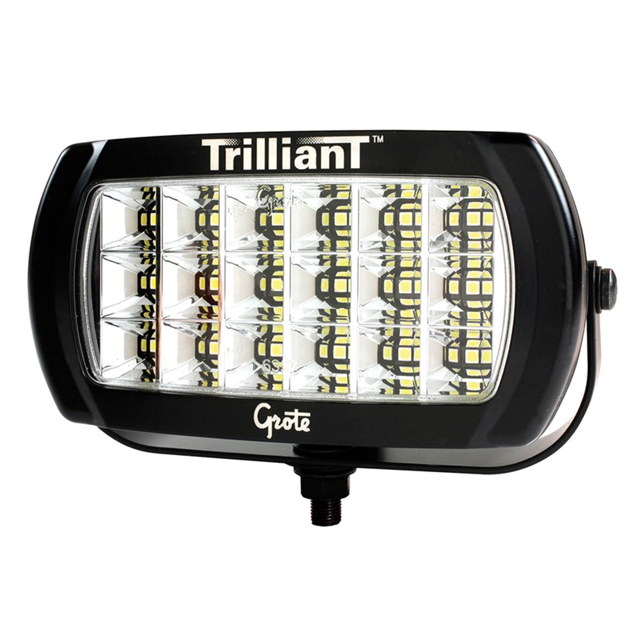 Trilliant® LED Work Lamp w/Reflector - Flood Beam Hardwired 12-24V - Clear  63E41