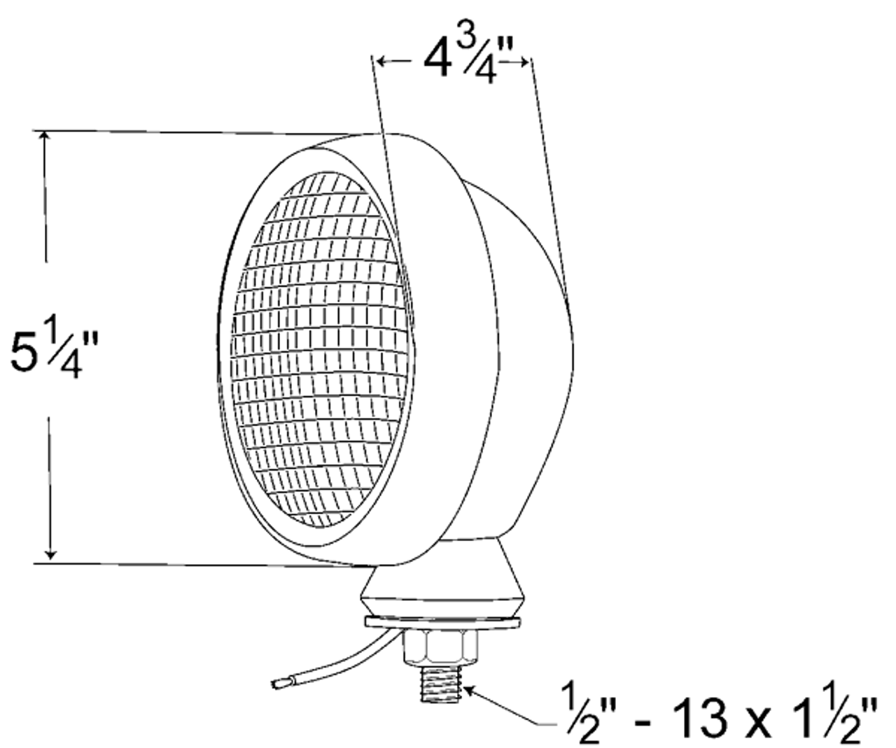 Par 36 3000 Lumen - Trapezoid Beam Utility Lamp - Clear  64441