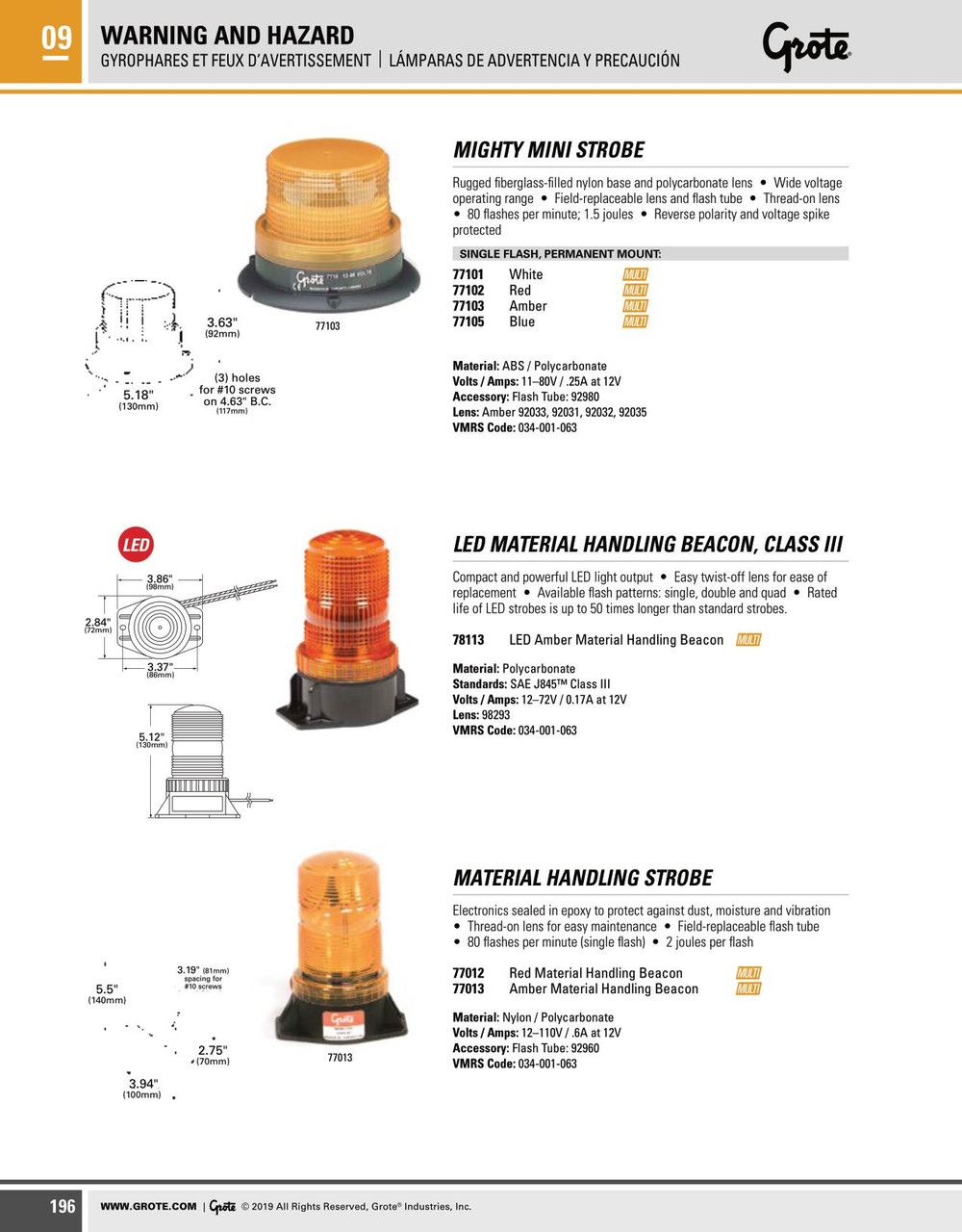 Mighty Mini Strobe Lamp - Single Flash - Clear  77101