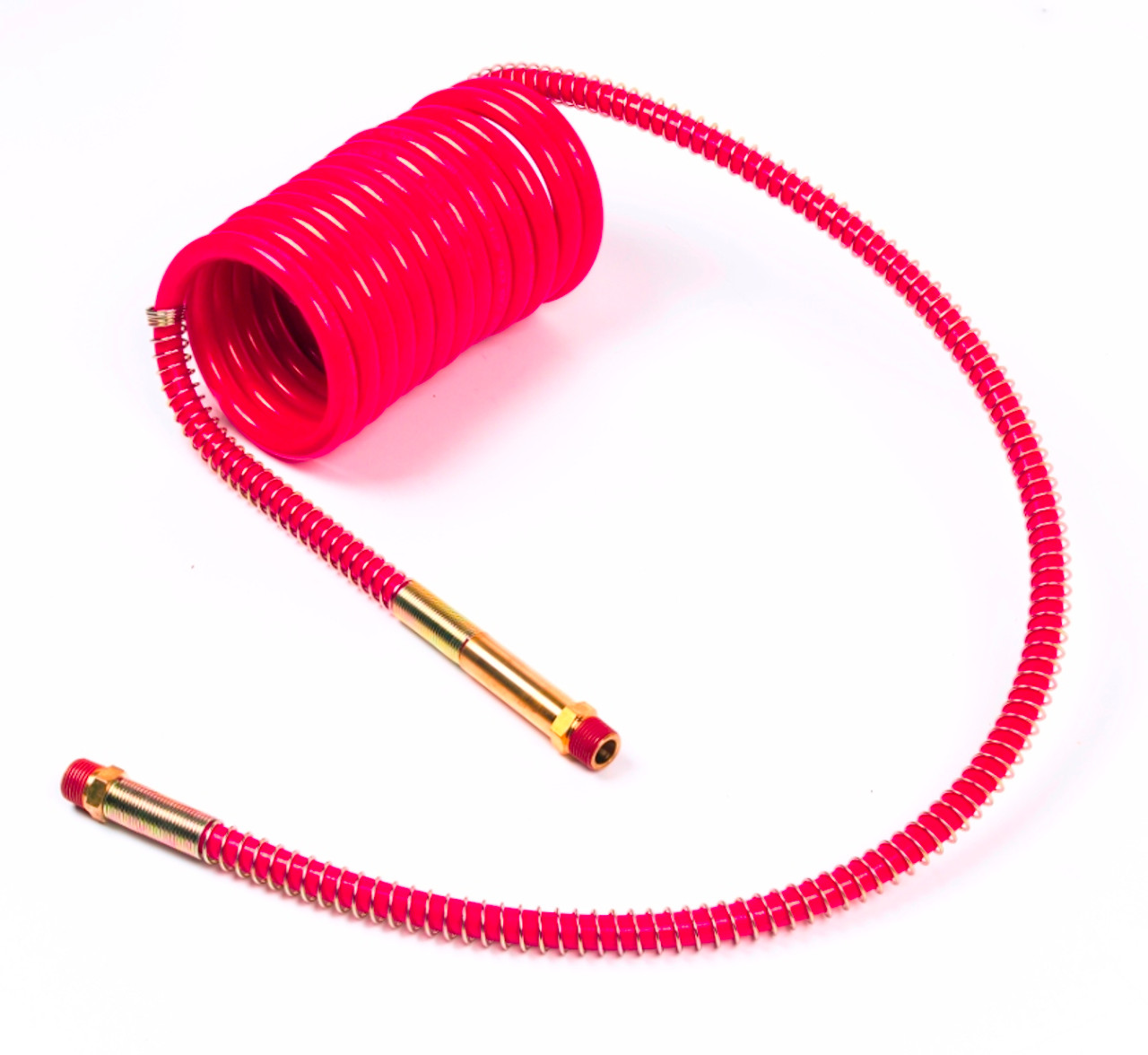 1/2" x 15' Red Low Temp Recoil Air Hose w/Male NPT Fittings  81-0015-40RC