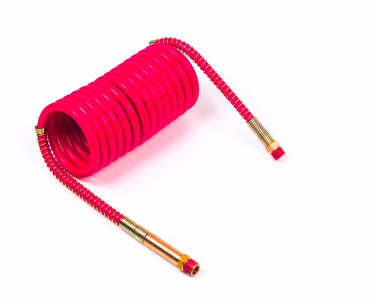 1/2" x 15' Red Low Temp Recoil Air Hose w/Male NPT Fittings  81-0015-RC