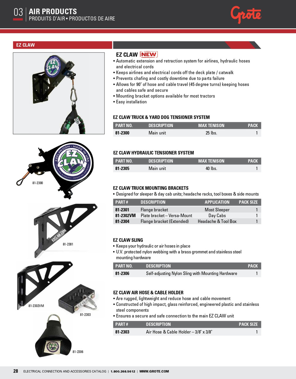 EZ Claw Tensioner System Flange Bracket  81-2301