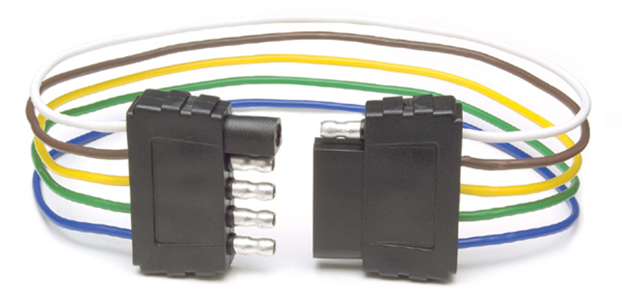16 AWG @ 12" Flat 5 Pin Trailer Connector - Blue/Brown/Green/White/Yellow  82-1029