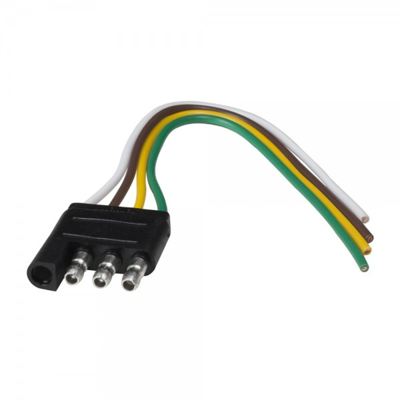 16 AWG @ 6" Flat 4 Pin Trailer Connector - Brown/Green/White/Yellow  82-1032
