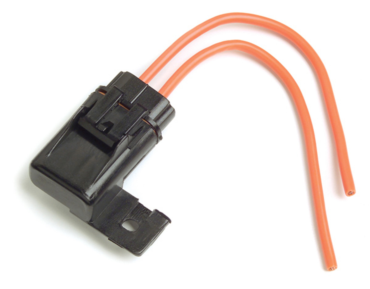 12 AWG Standard Blade Fuse Holder 30A w/Protective Cap & Mounting Tab - Orange  82-2166