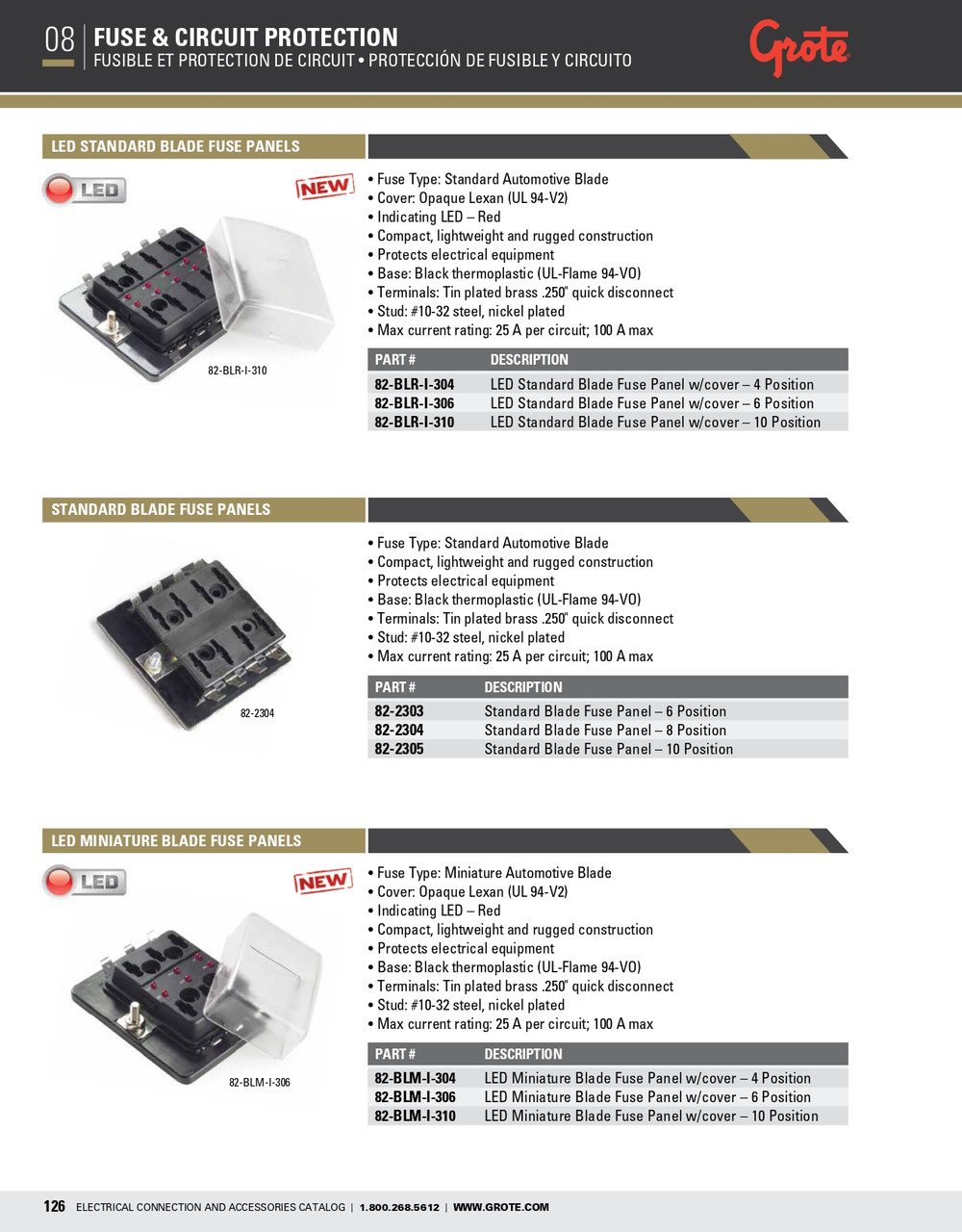 10 Way Standard Blade Fuse Block  82-2305