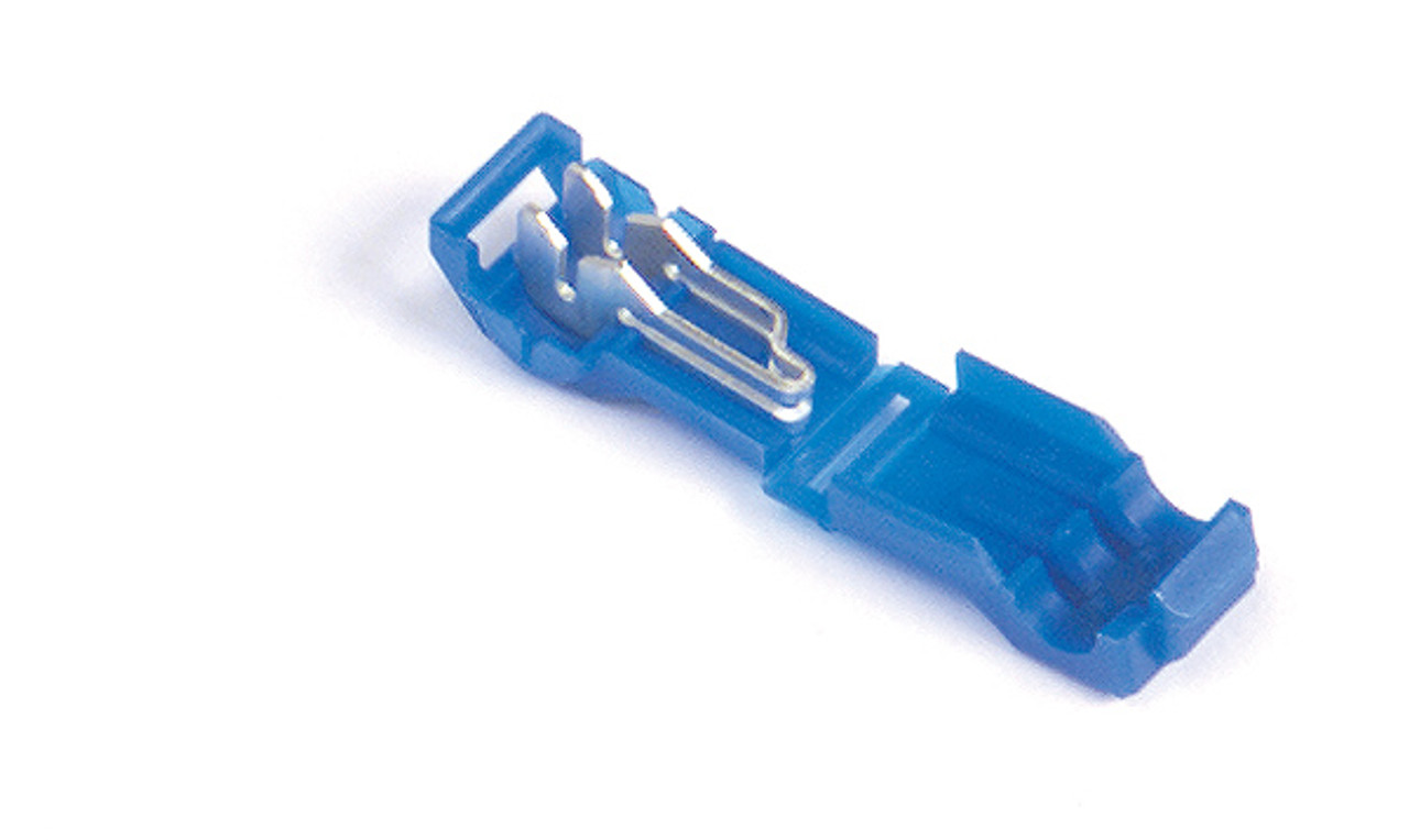 16 - 14 AWG Quick Splice Self Stripping T-Tab Adapter @ 100 Pack - Blue  83-2904