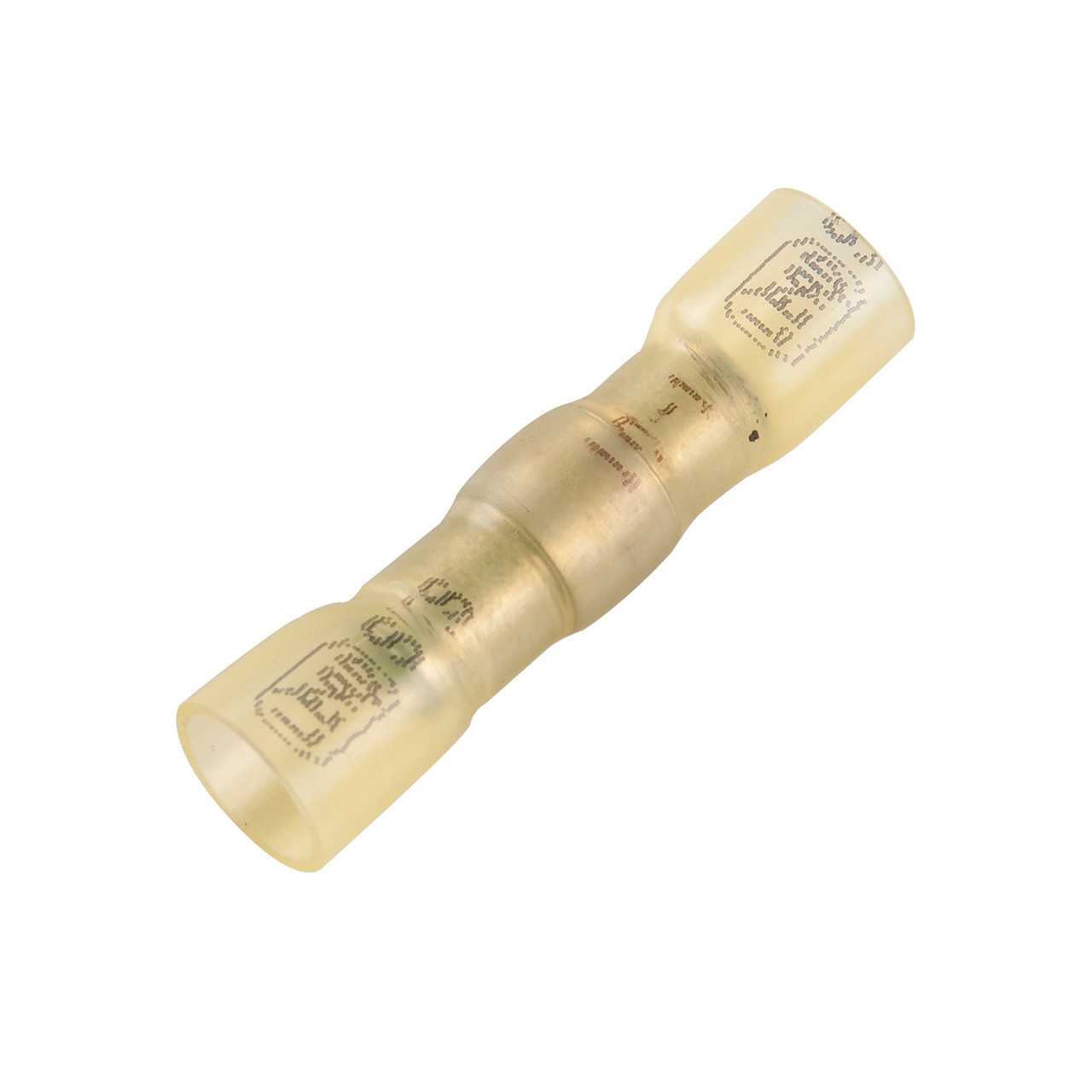 12 - 10 AWG Crimp Solder & Seal Butt Connectors @ 100 Pack - Yellow  83-2931