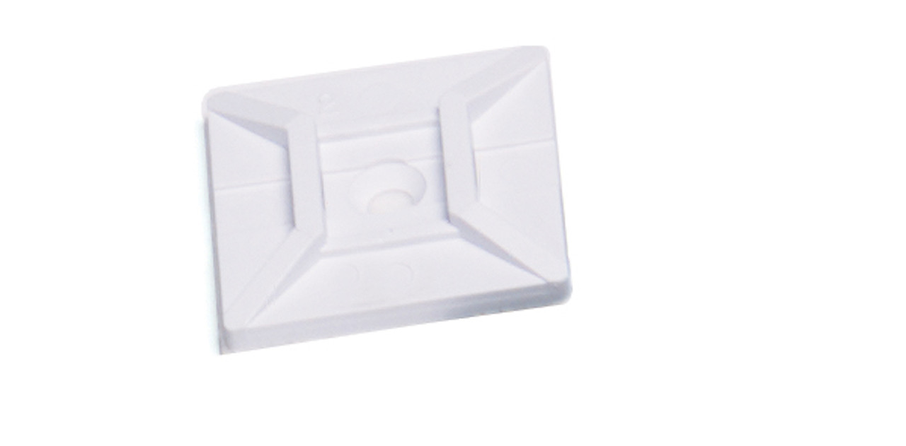 Cable Tie Mounting Bases Single Screw @ 50 Pack - White  83-6030