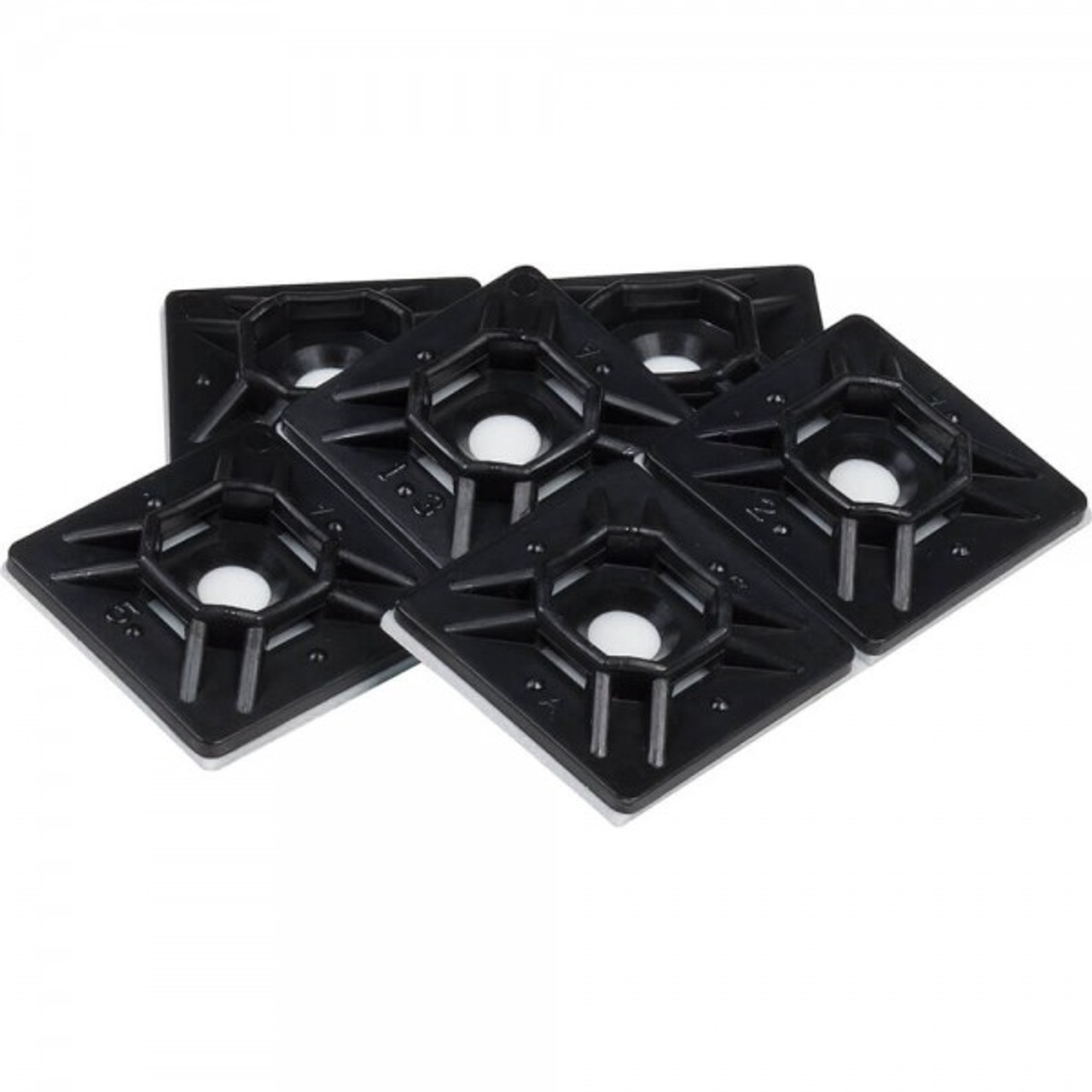 Cable Tie Mounting Bases Single @ 50 Pack - Black  83-6032