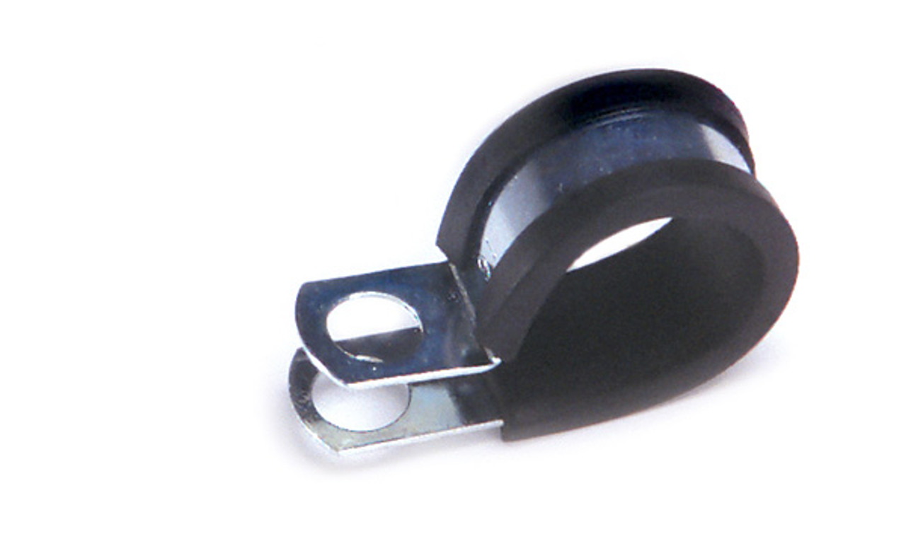 1/2" Rubber Insulated Steel Clamp @ 100 Pack - Black  83-8102