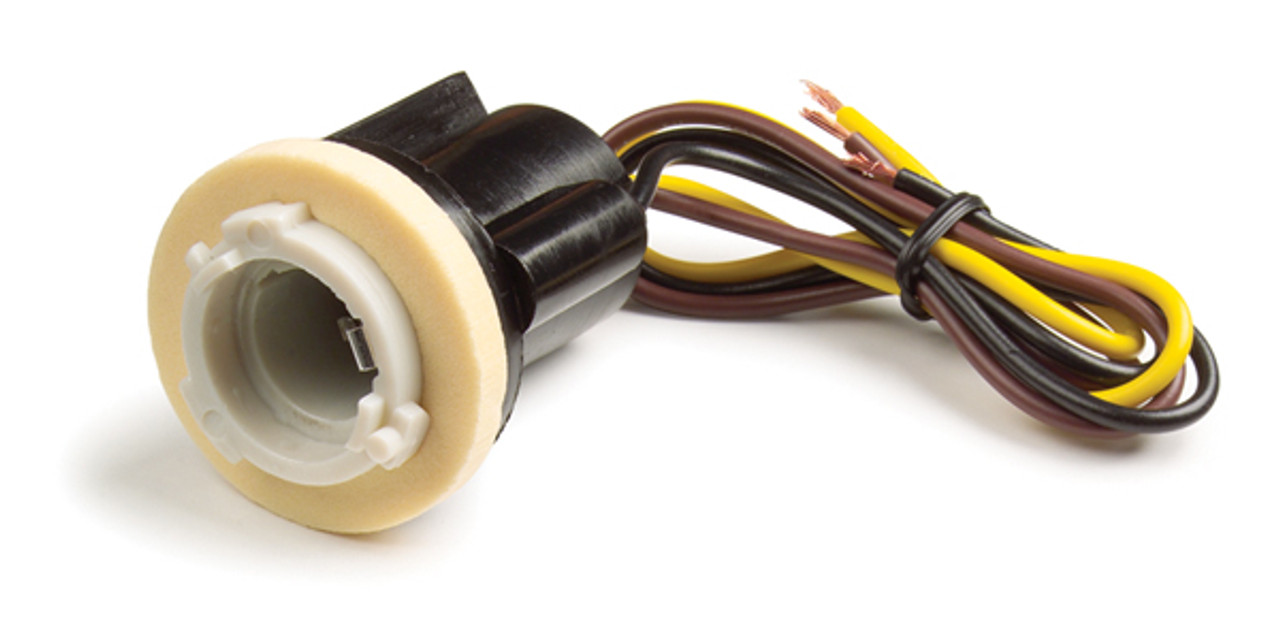 18 AWG 3-Wire GM Stop-Turn-Park Pigtail @ 12" - Black/Brown/Yellow  84-1030