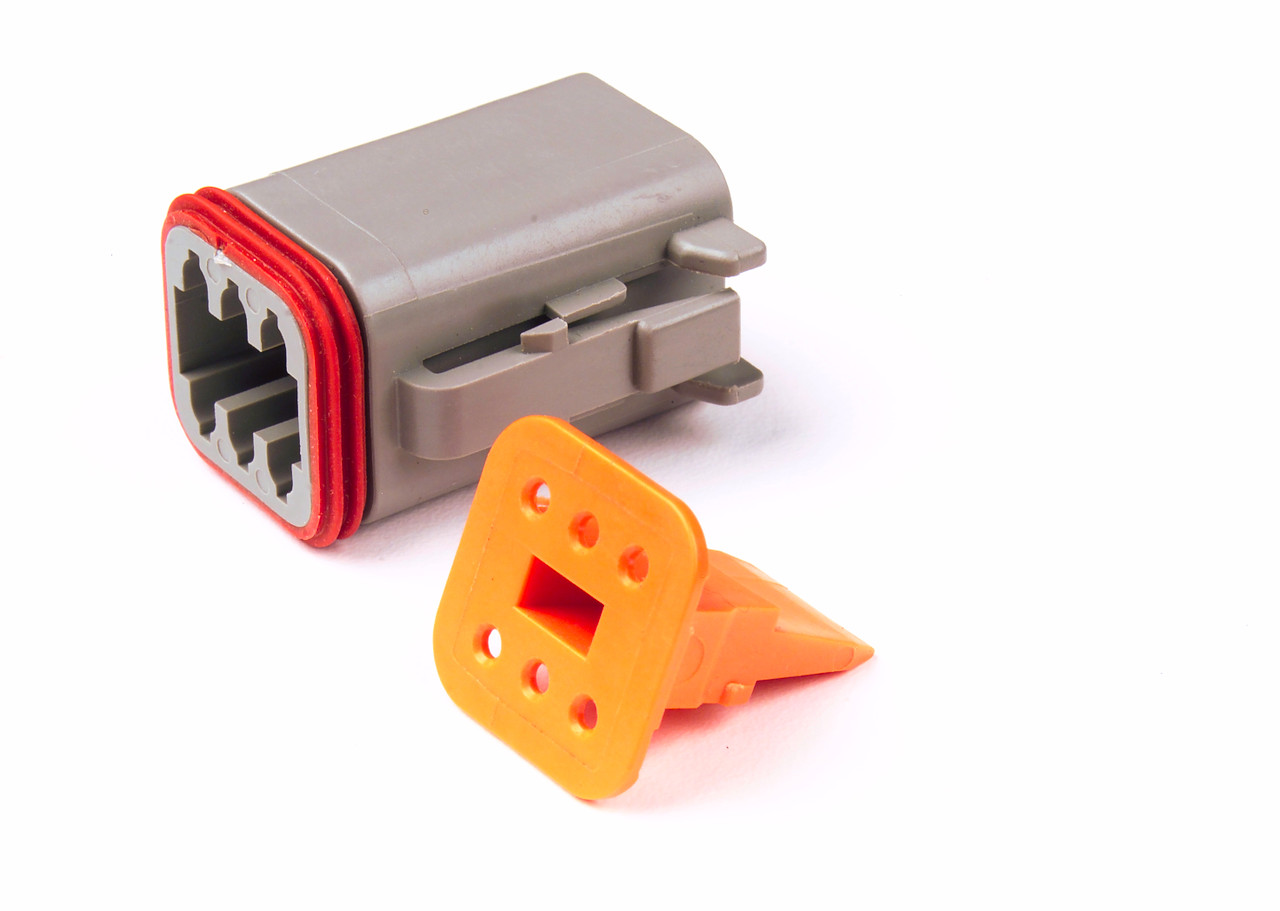 Deutsch - DT Series Housing & Wedgelocks 6-Way Male Plug @ 2 Pairs  84-2477