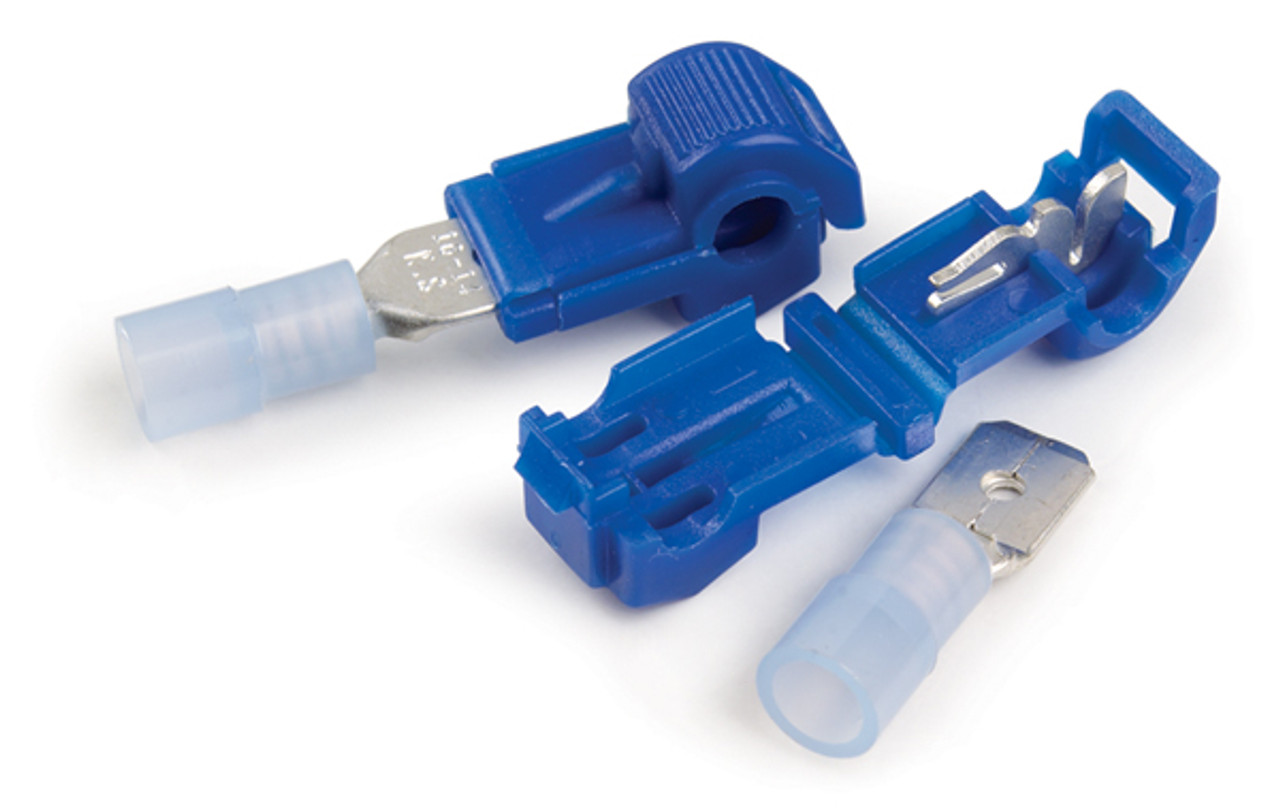 16 - 14 AWG Quick Splice Self Stripping Combo Adapter @ 25 Pairs - Blue  84-2907
