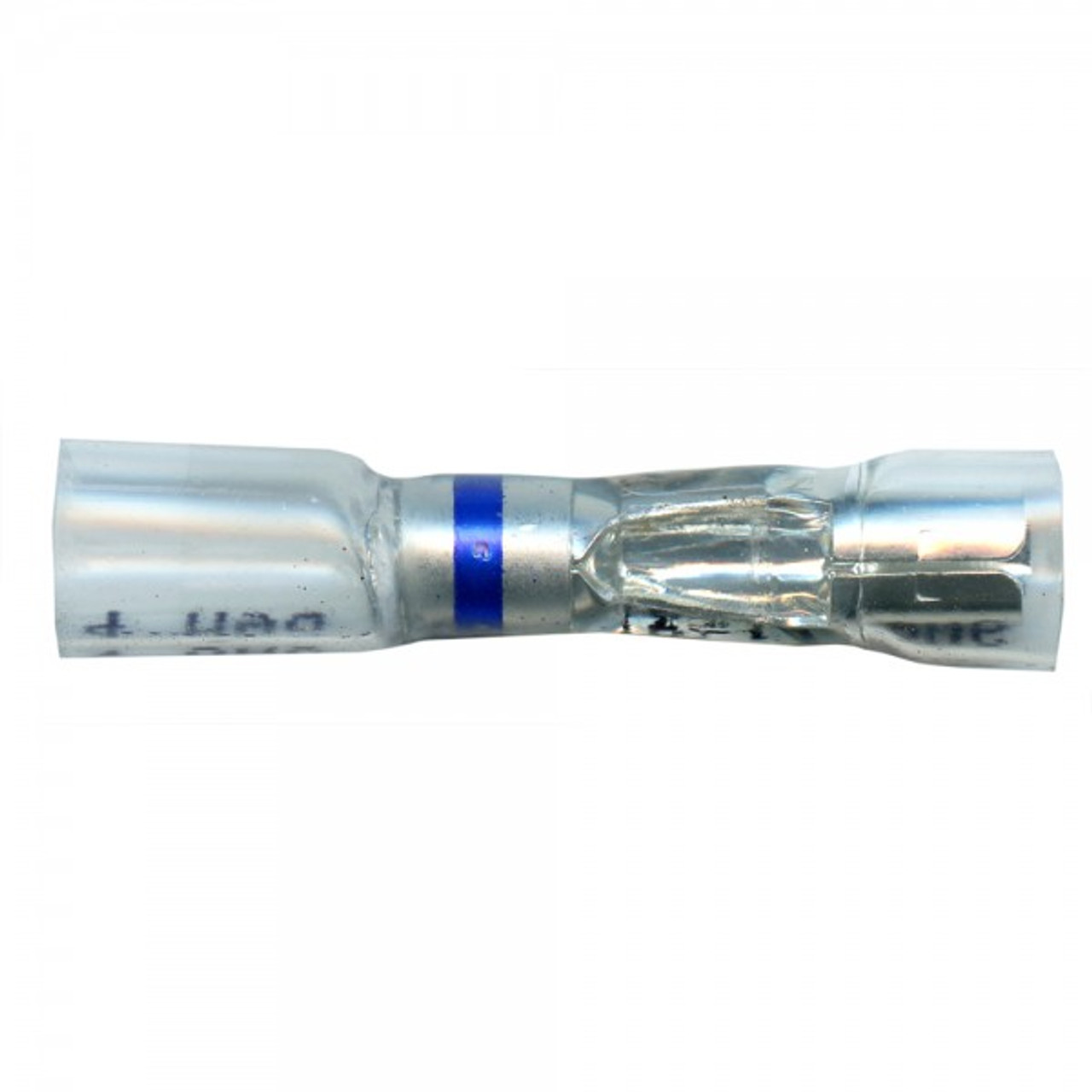 16 - 14 AWG Heat Shrinkable Bullet & Receptacle Connectors .180" @ 15 Pack - Clear w/Blue stripe  84-4448