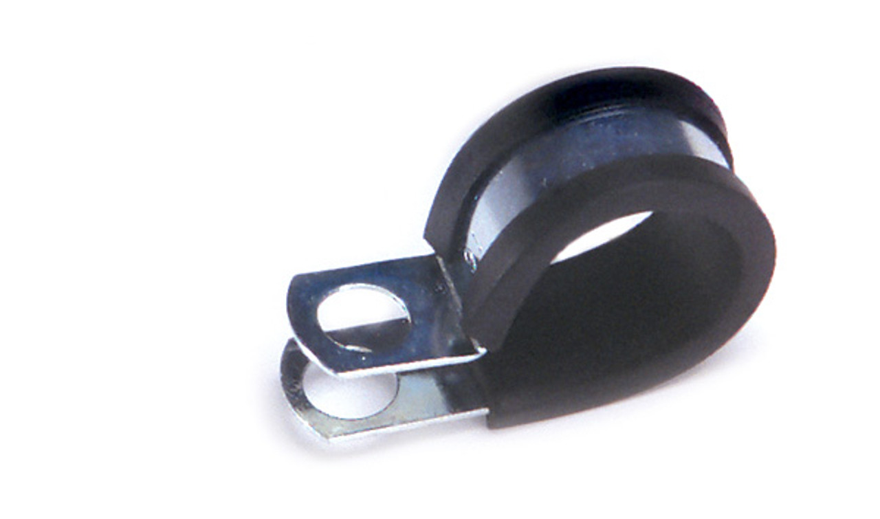 1/2" Rubber Insulated Steel Clamps @ 10 Pack - Black  84-8002