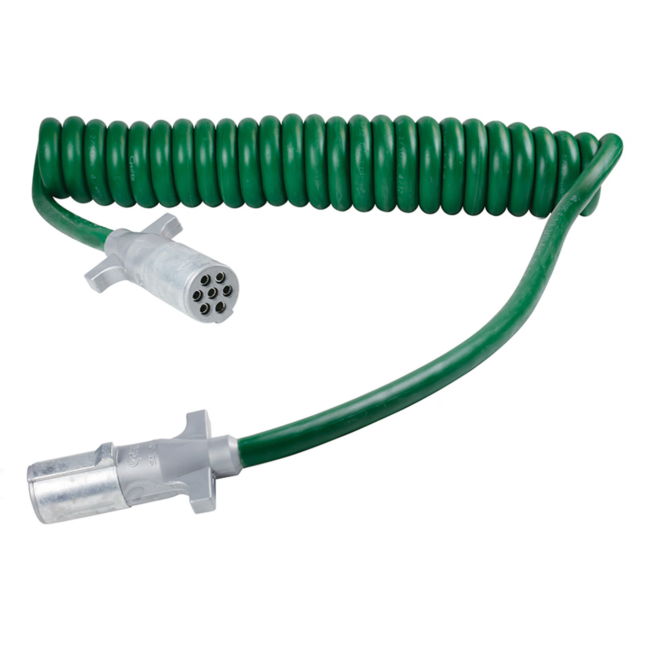 UltraLink® ABS Power Cords 20' w/12" & 36" Lead Coiled Premium - Green  87105