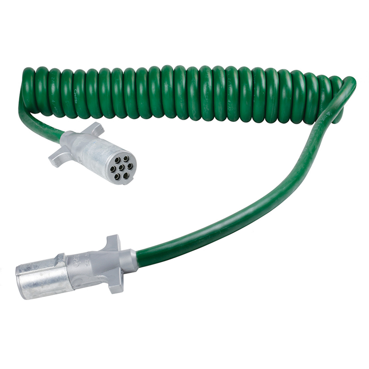 UltraLink® ABS Power Cords 15' w/12" & 48" Lead Coiled - Green  87170