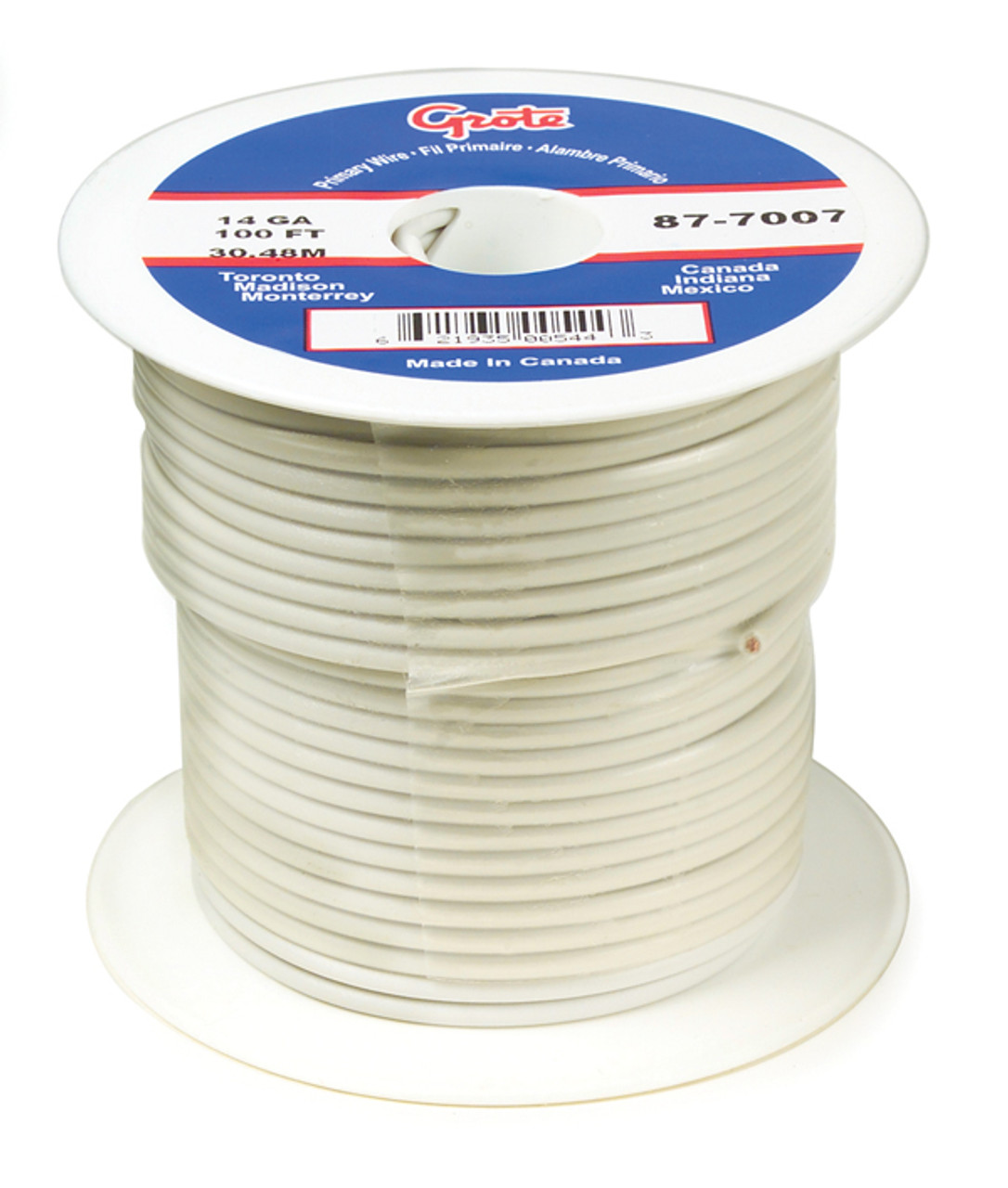12 AWG General Purpose Thermo Plastic Wire @ 100' - White  87-6007