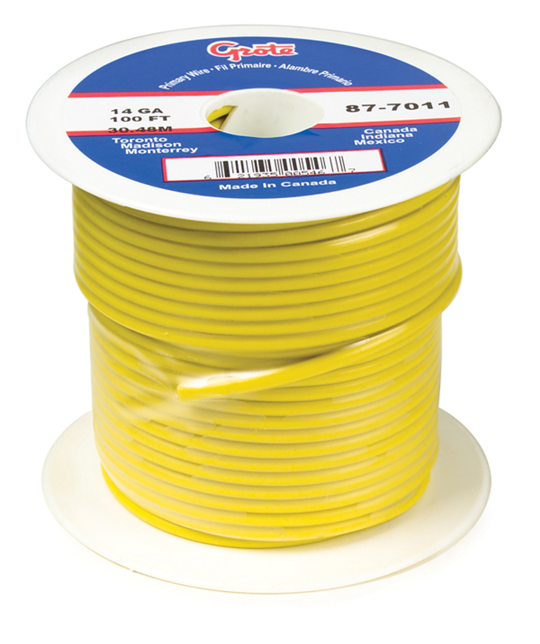 16 AWG General Purpose Thermo Plastic Wire @ 100' - Yellow  87-8011