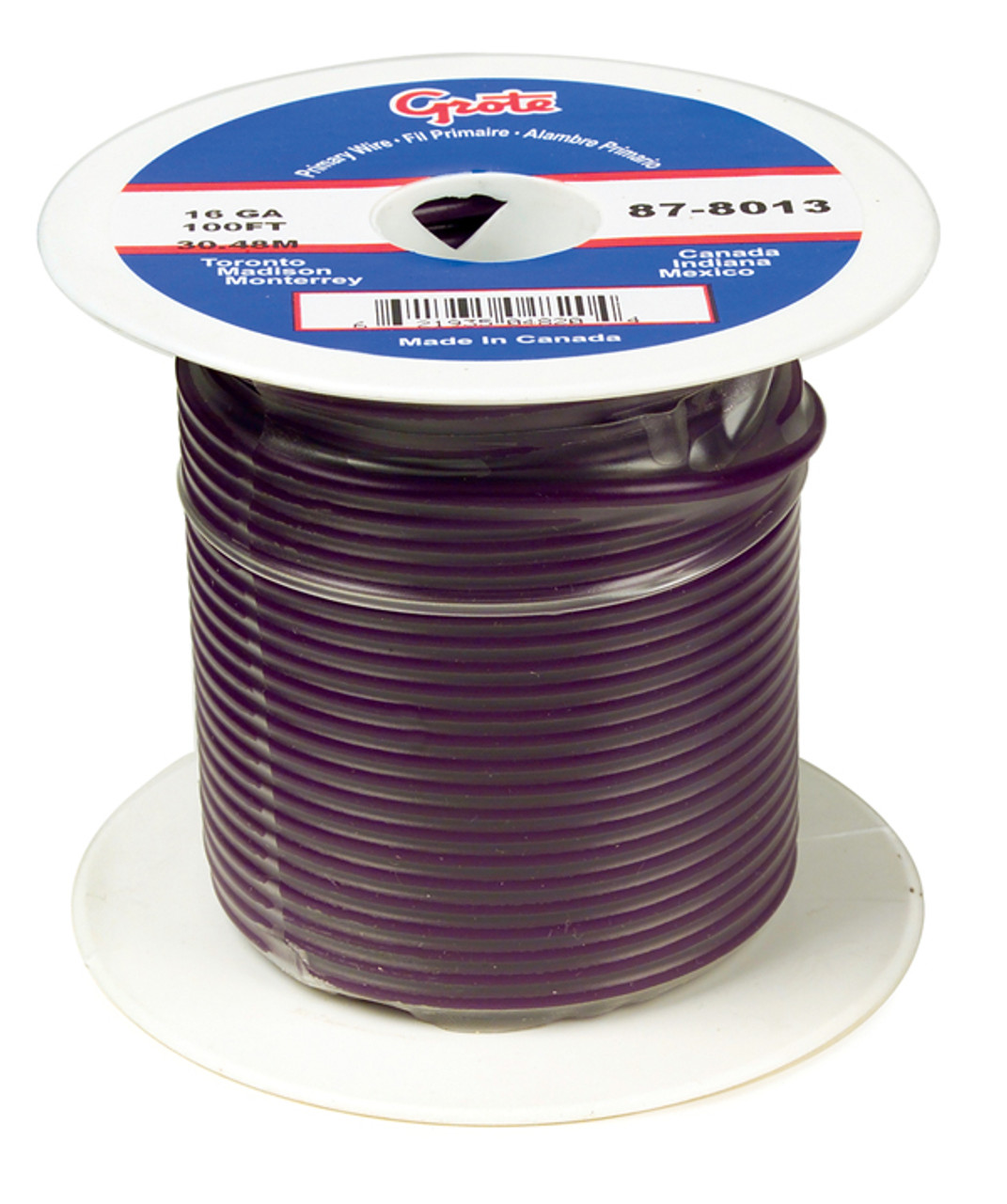 16 AWG General Purpose Thermo Plastic Wire @ 100' - Purple  87-8013