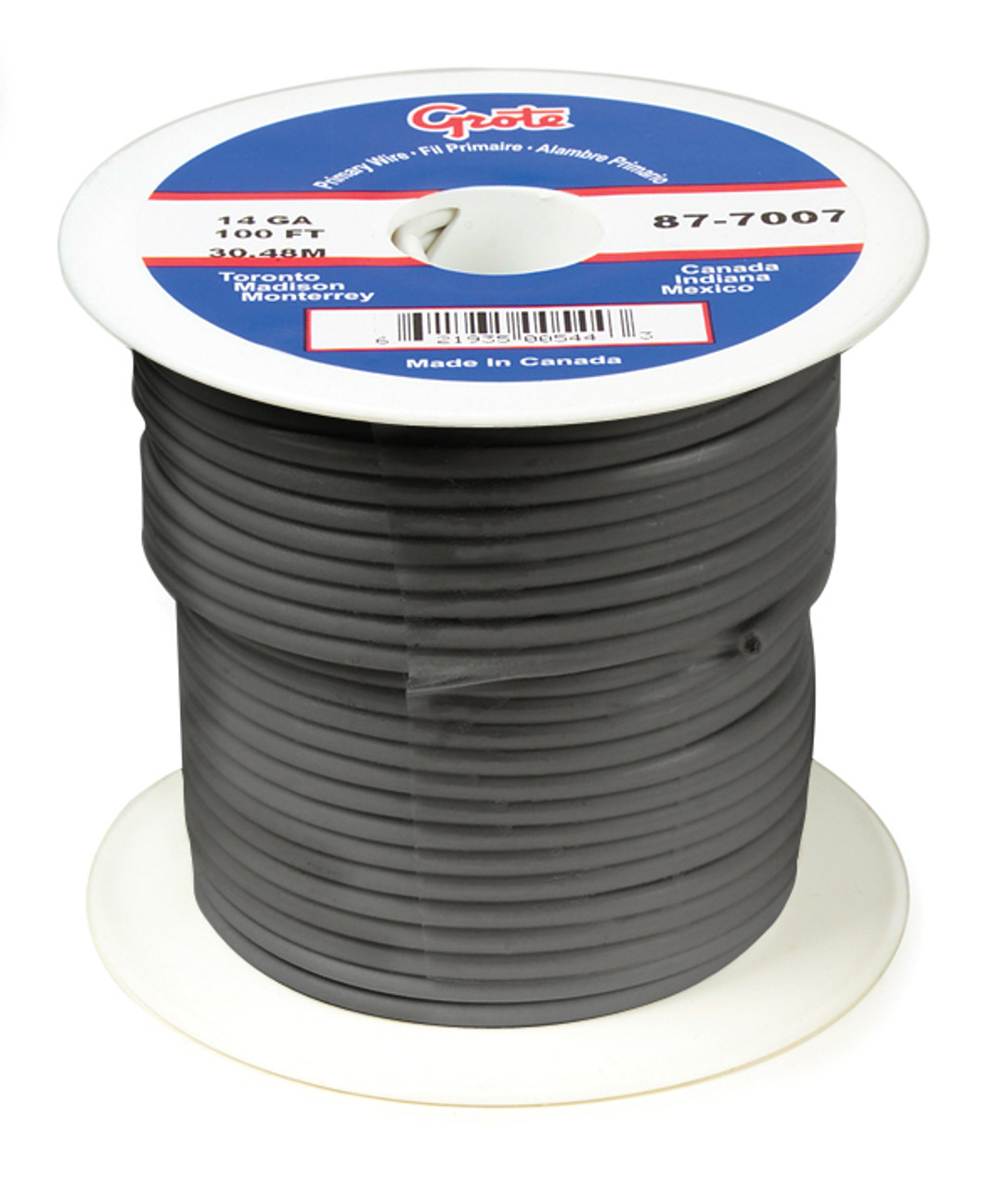 18 AWG General Purpose Thermo Plastic Wire @ 100' - Gray  87-9003