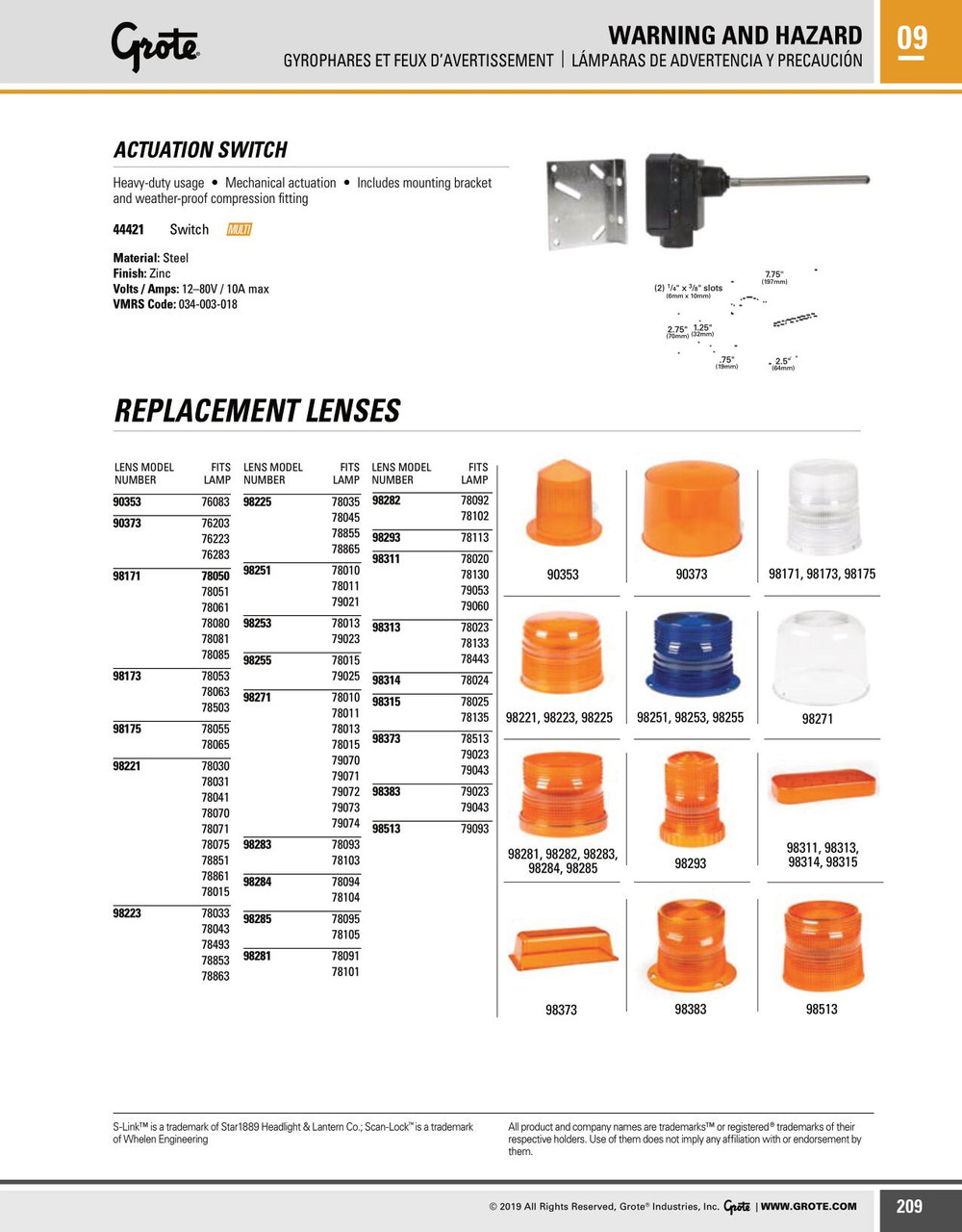 Beacon Replacement Lens - Amber  98253