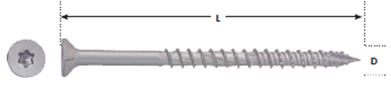 #10 x 2-1/2" One® Multi-Purpose Countersunk Screw 10 Pc.   620995